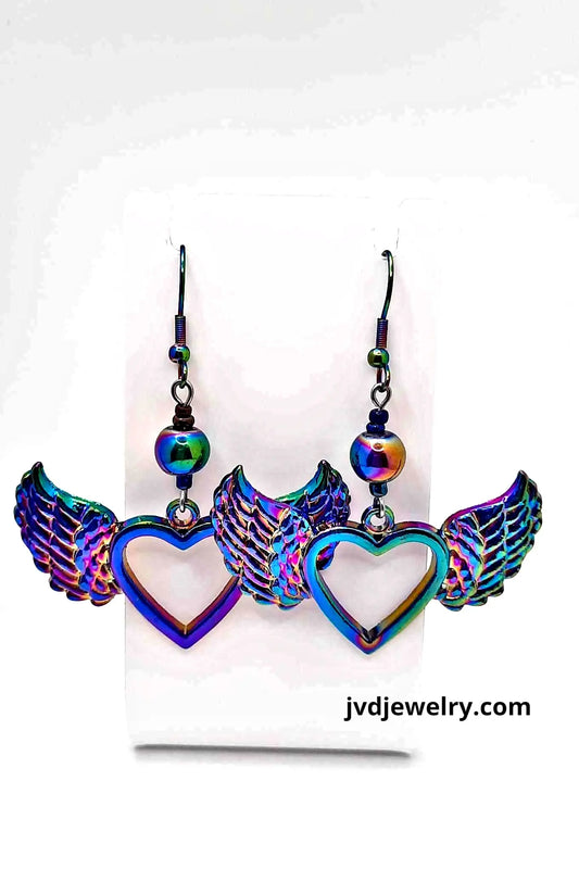 Ion plating wings women Earrings