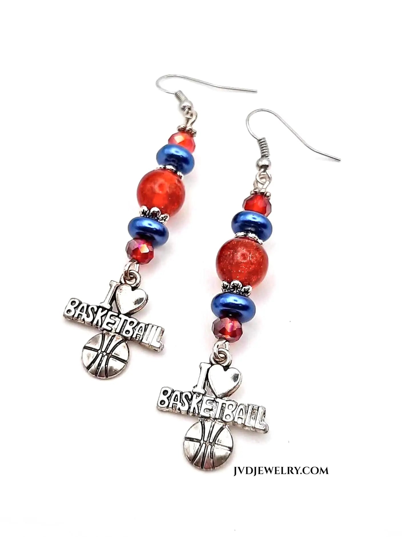 I Love Basketball Earrings
