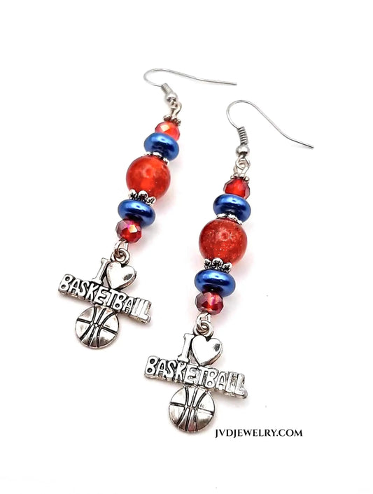 I Love Basketball Earrings