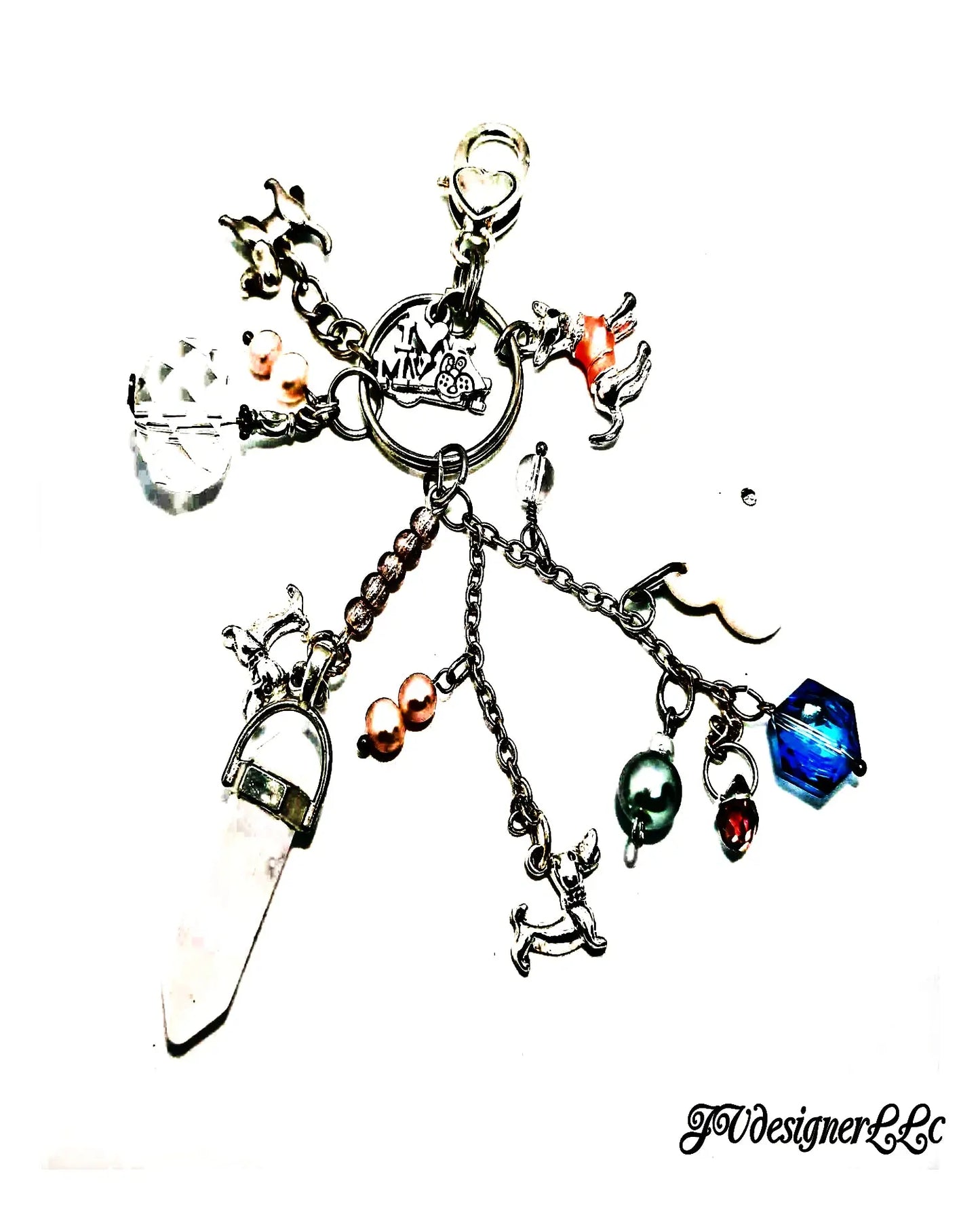 Purse charms dogs crystals healing stone - Image #1