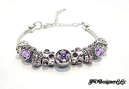 Silver plated European beads Bracelet