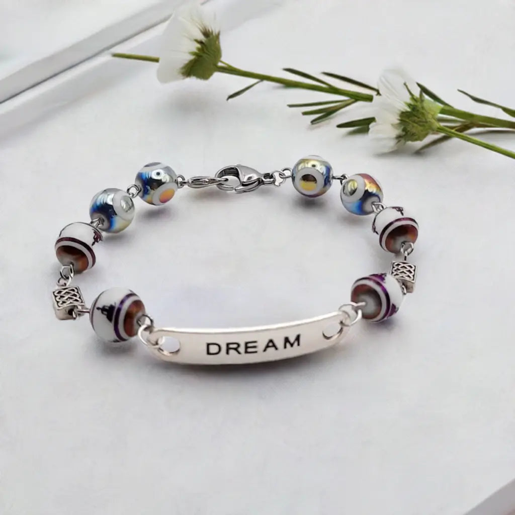 Yoga Budha beads all glass bracelet