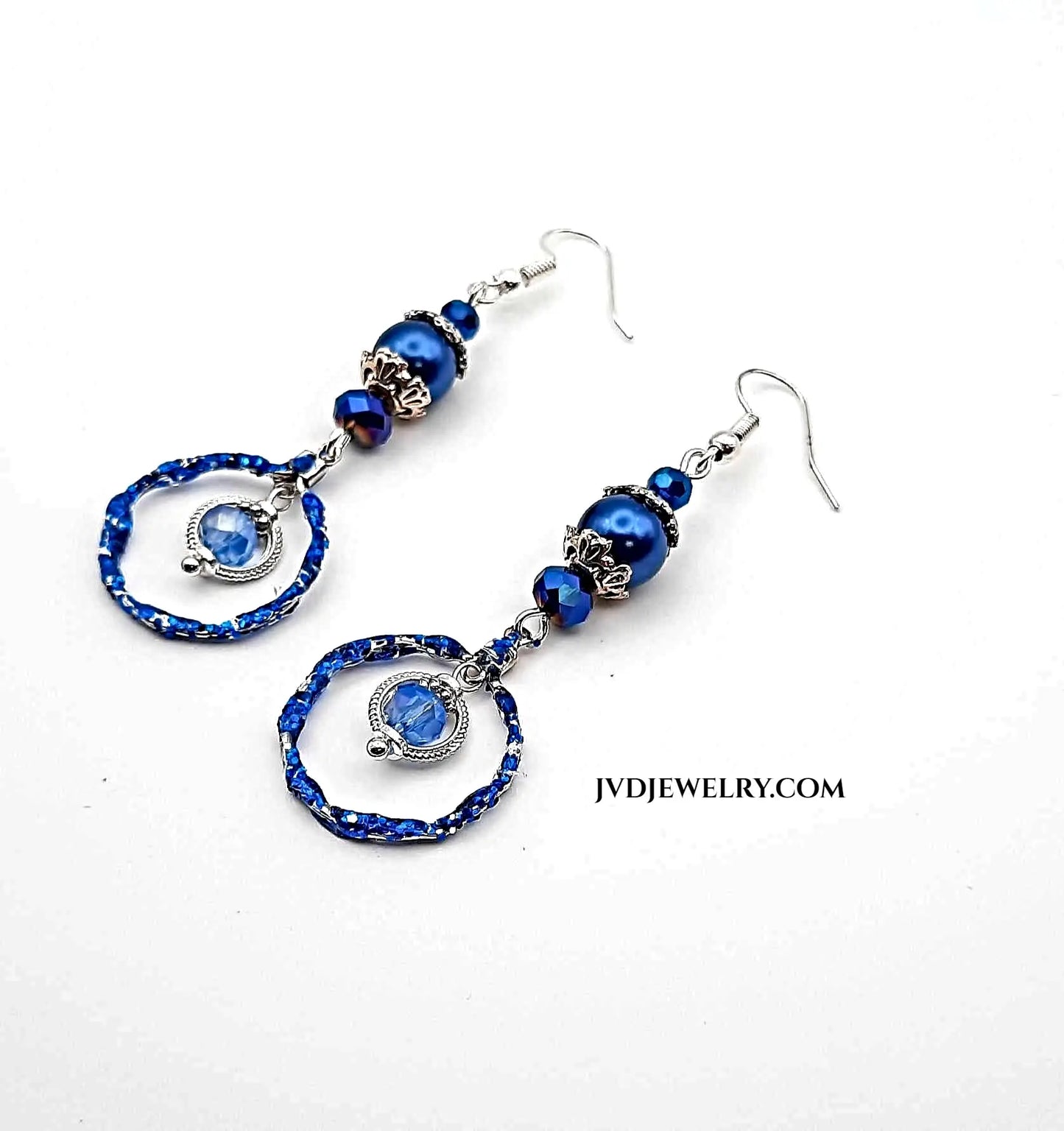 Blue Cobalt hoop earrings