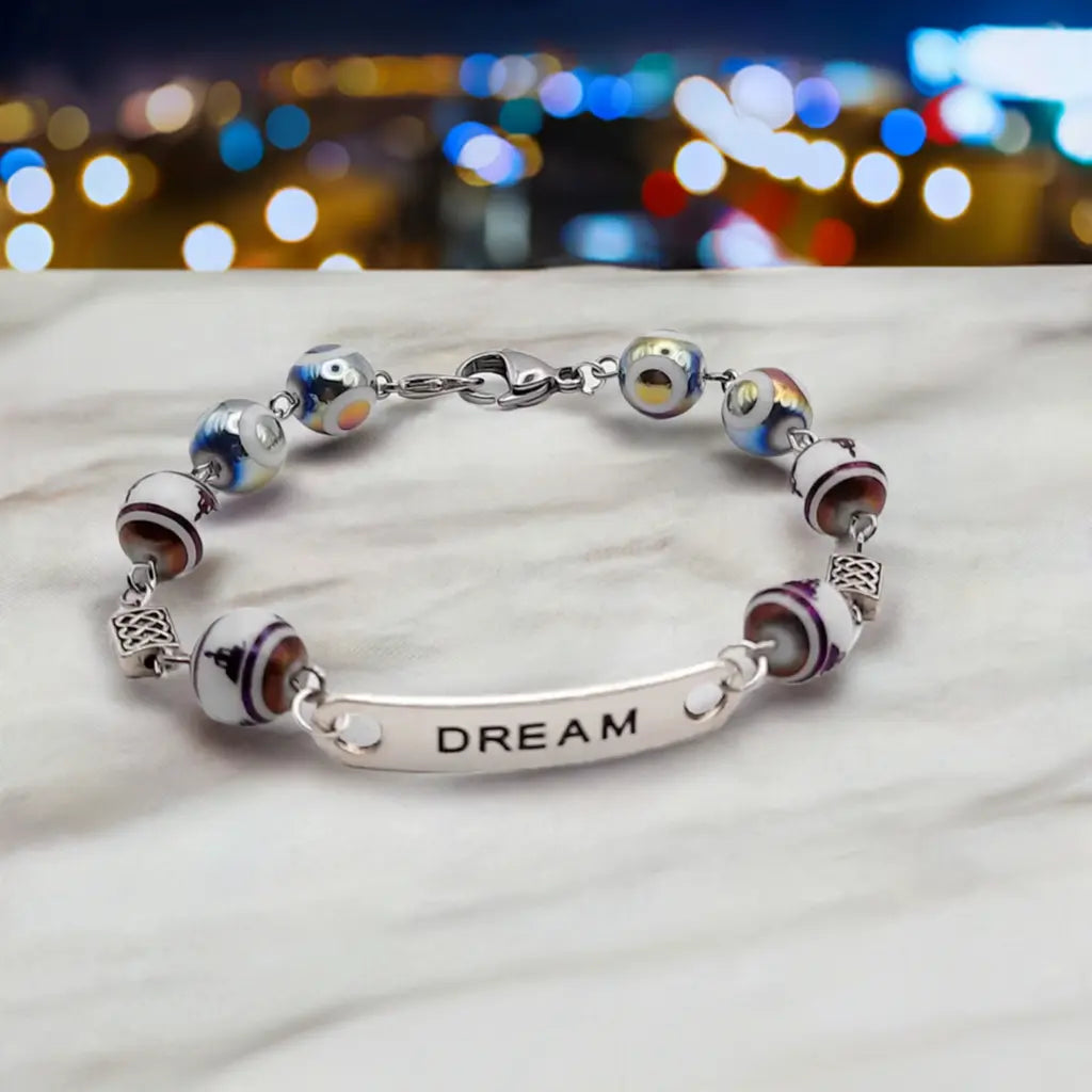 Yoga Budha beads all glass bracelet