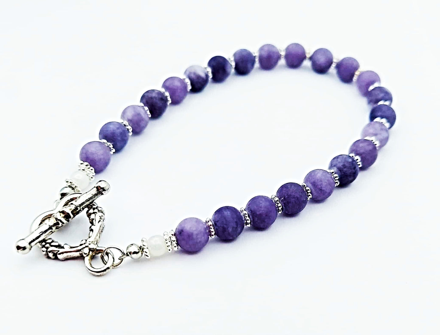 Purple Gemstones Bracelet 7.5inches