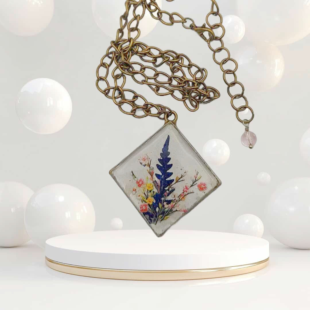 Resin Flower Necklace