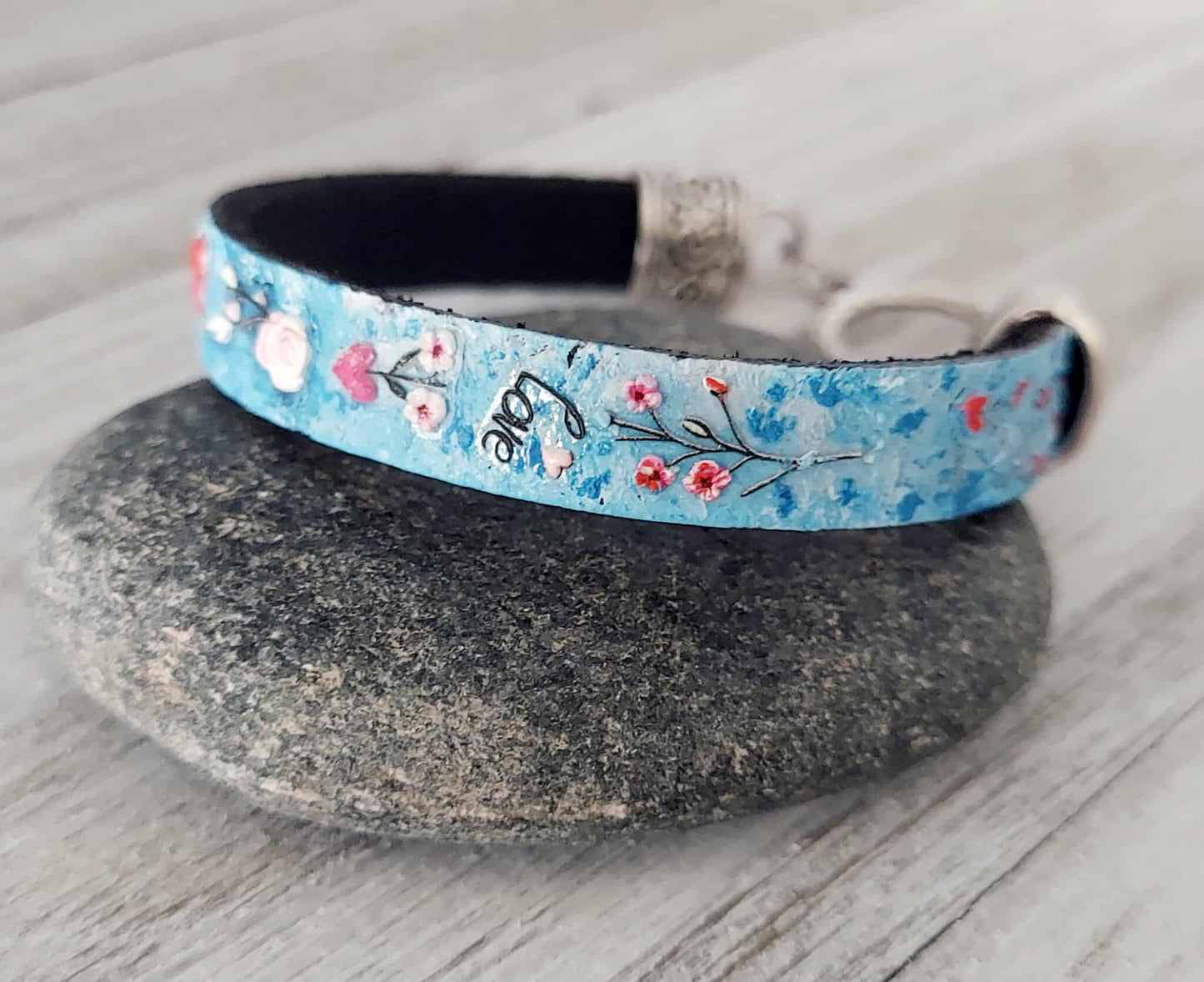 Handpainted Leather Bracelet