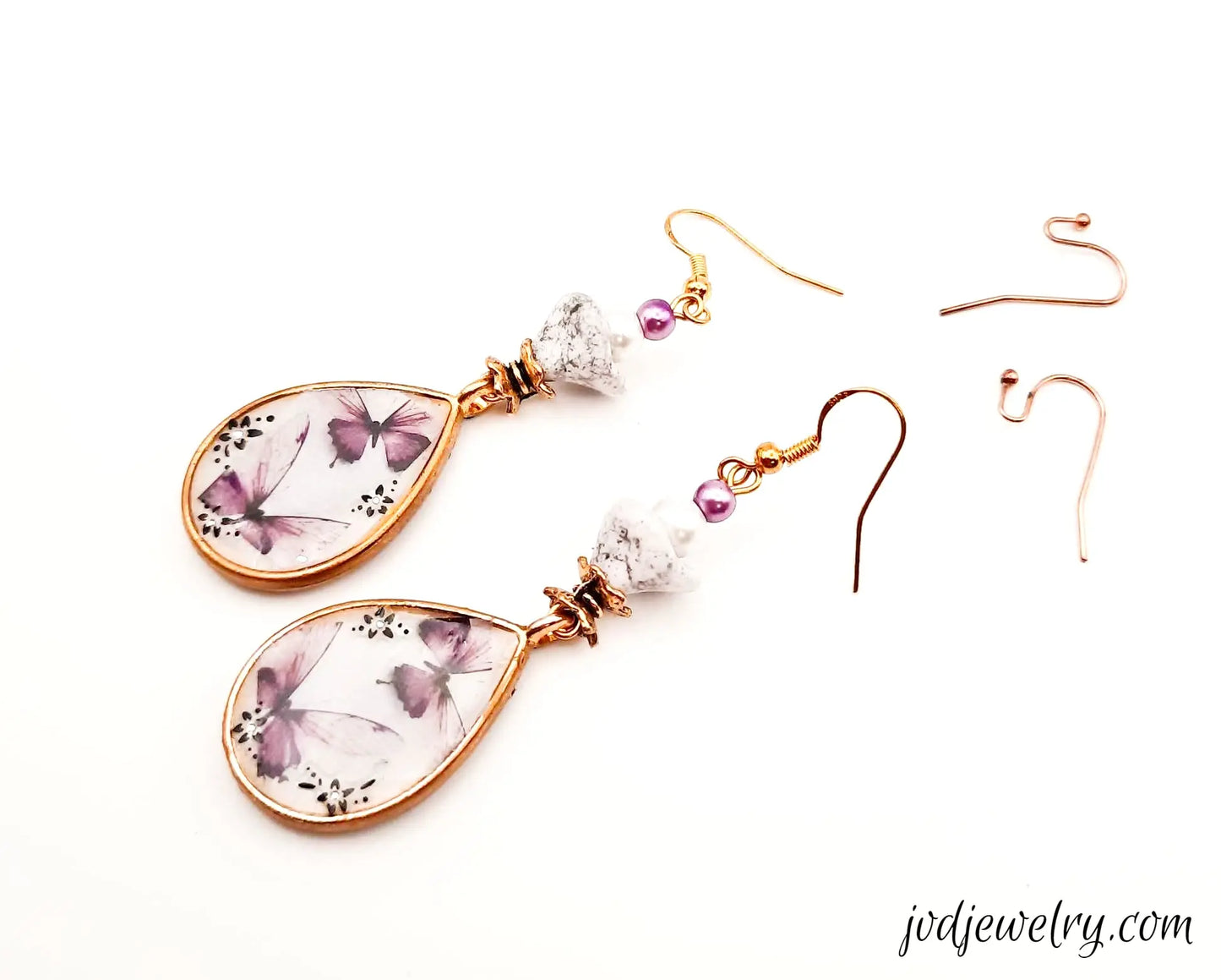 Reversible Earrings Shabby chic style earrings