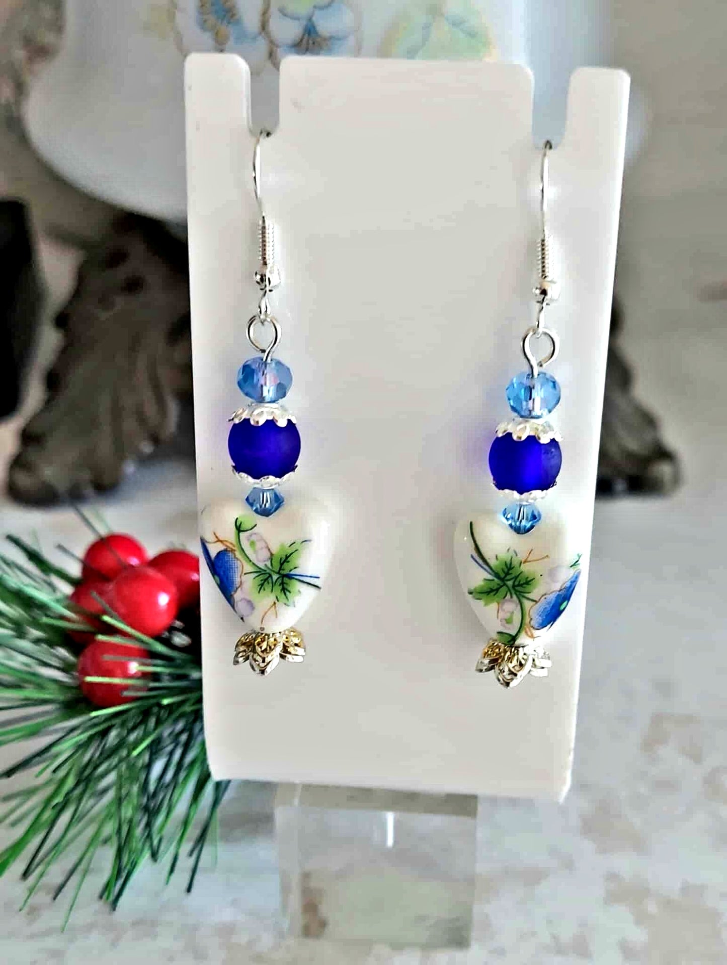 Shabby chic style Earrings 2 inches