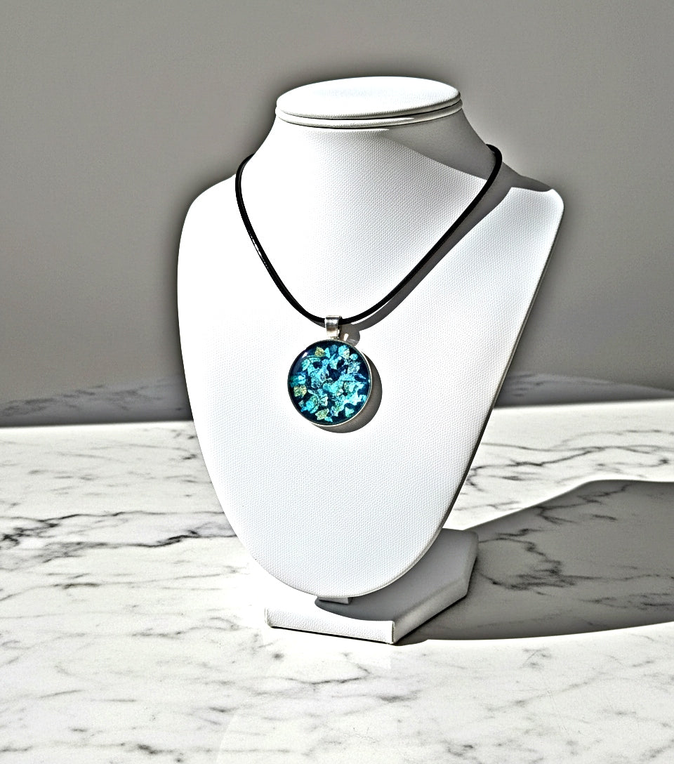 Handcrafted Glass Resin pendant Necklace