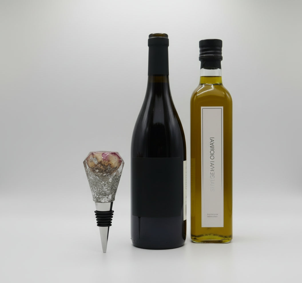 Rose flower inside wine stopper accessories resin