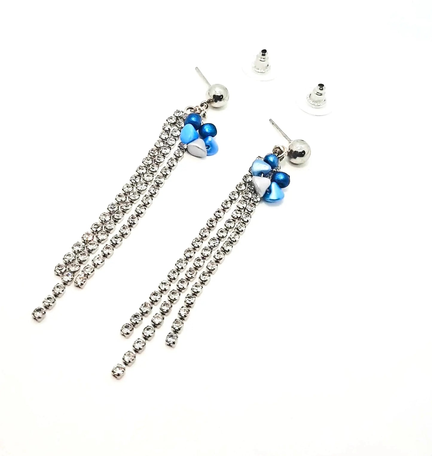Rhinestone beaded earrings