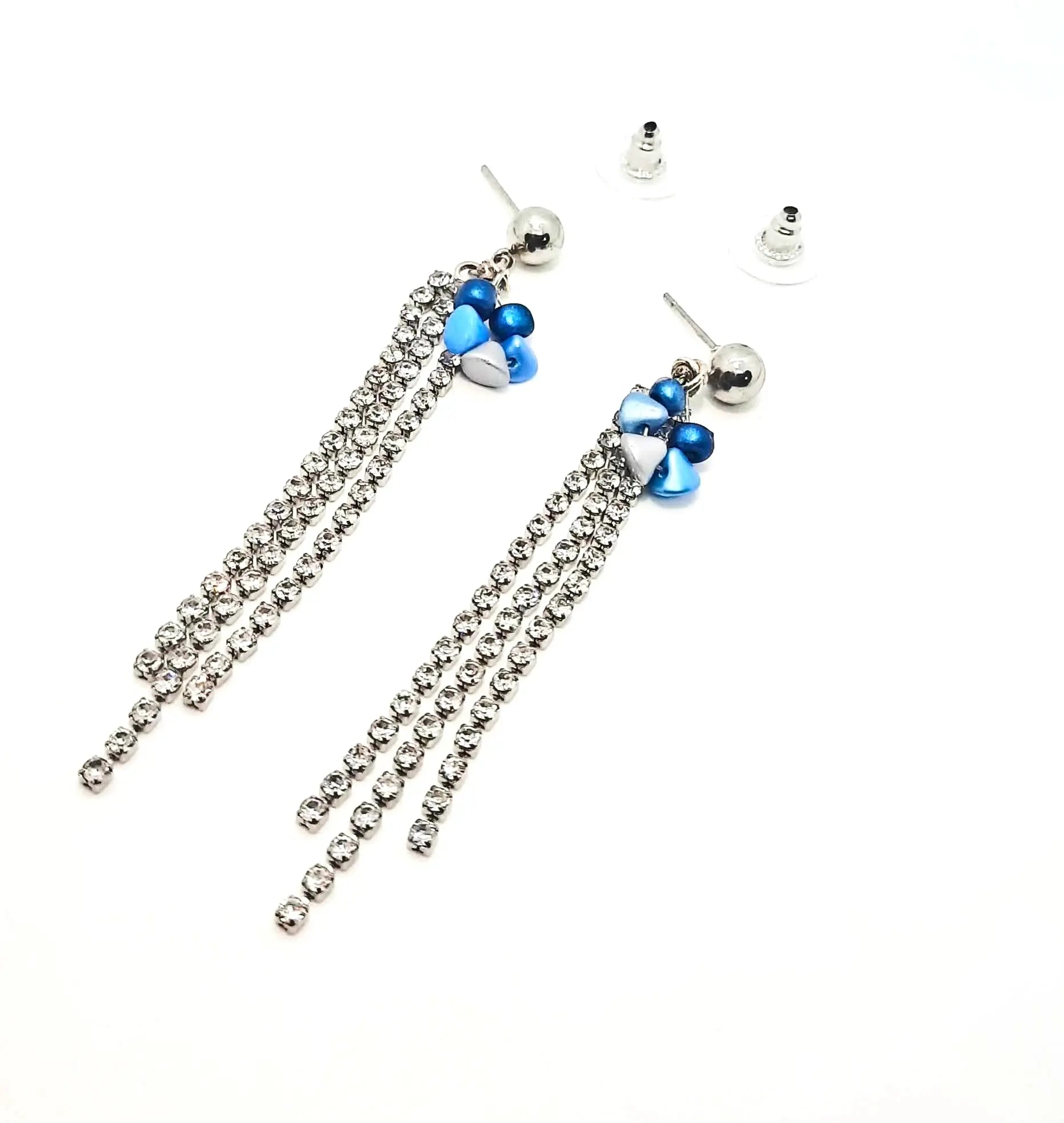 Rhinestone beaded earrings