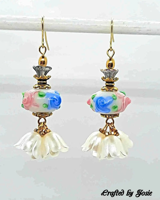 Lampwork shabby-chic Earrings