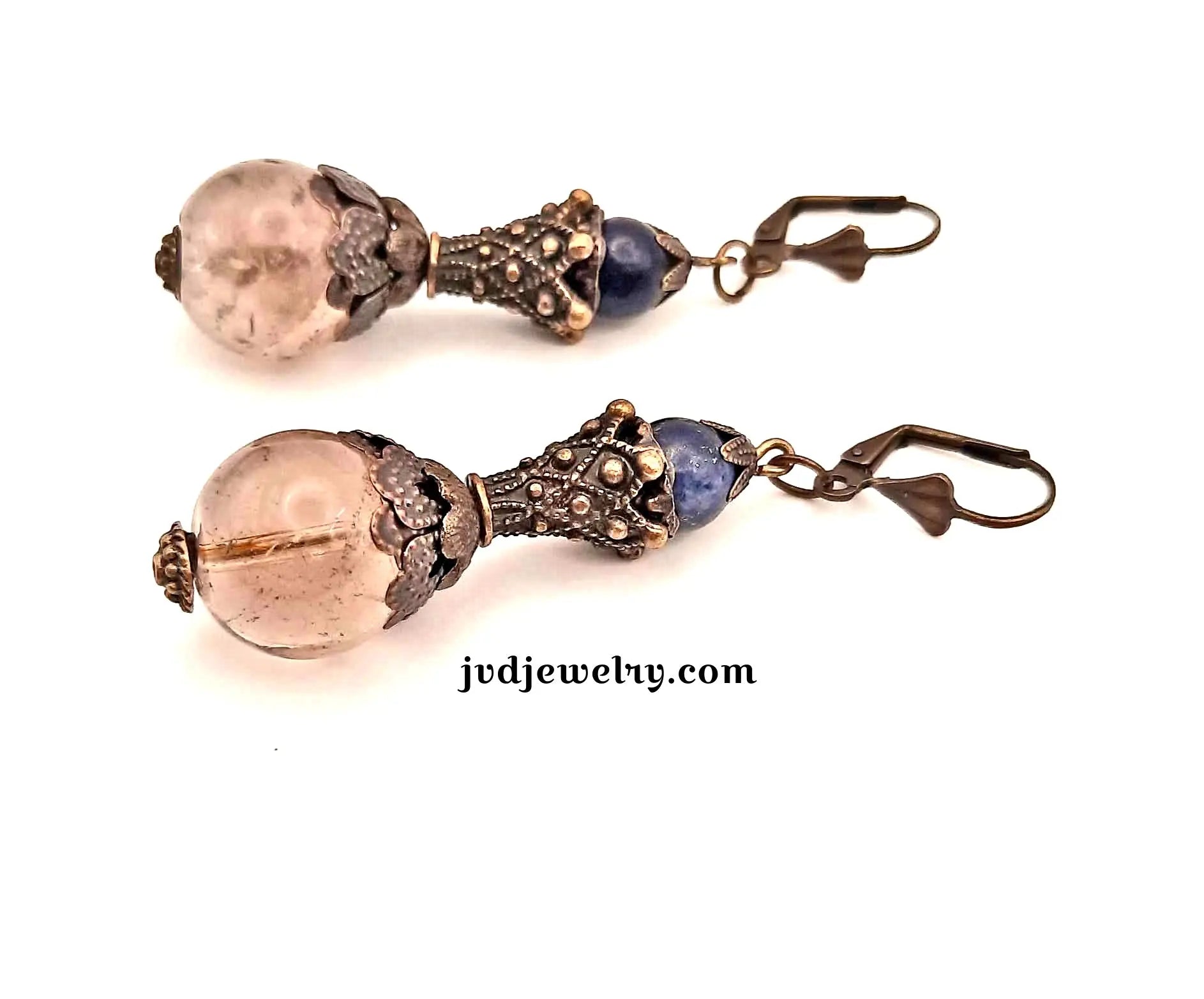 Short Lapis Lazuli stone Earrings
