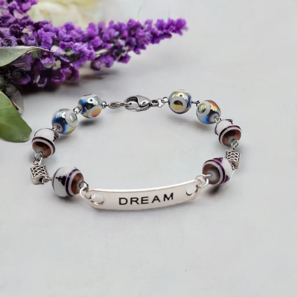 Yoga Budha beads all glass bracelet