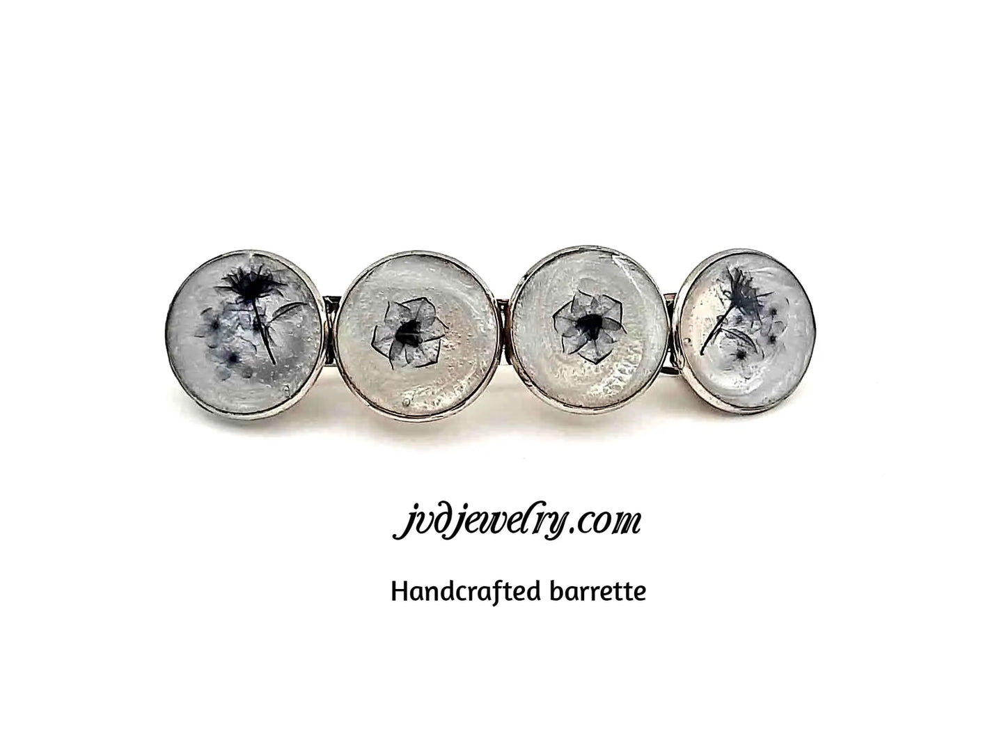 Handcrafted barrette Purse charms/ Key chain Accessories black and white