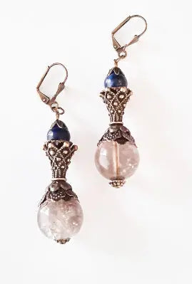 Short Lapis Lazuli stone Earrings