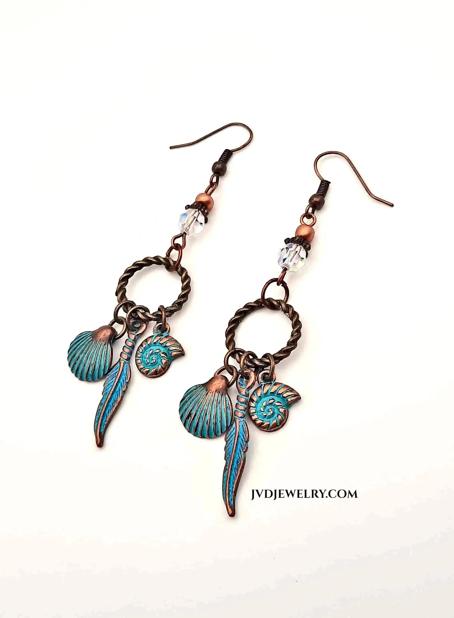 Summer patina earrings