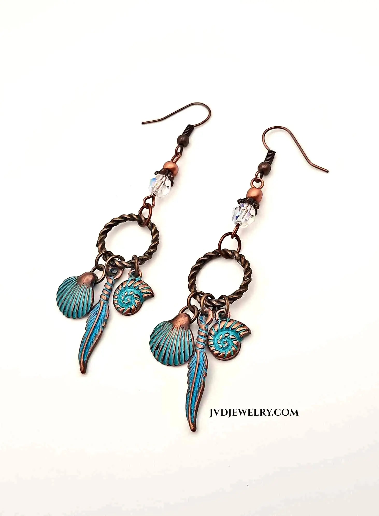 Summer patina earrings