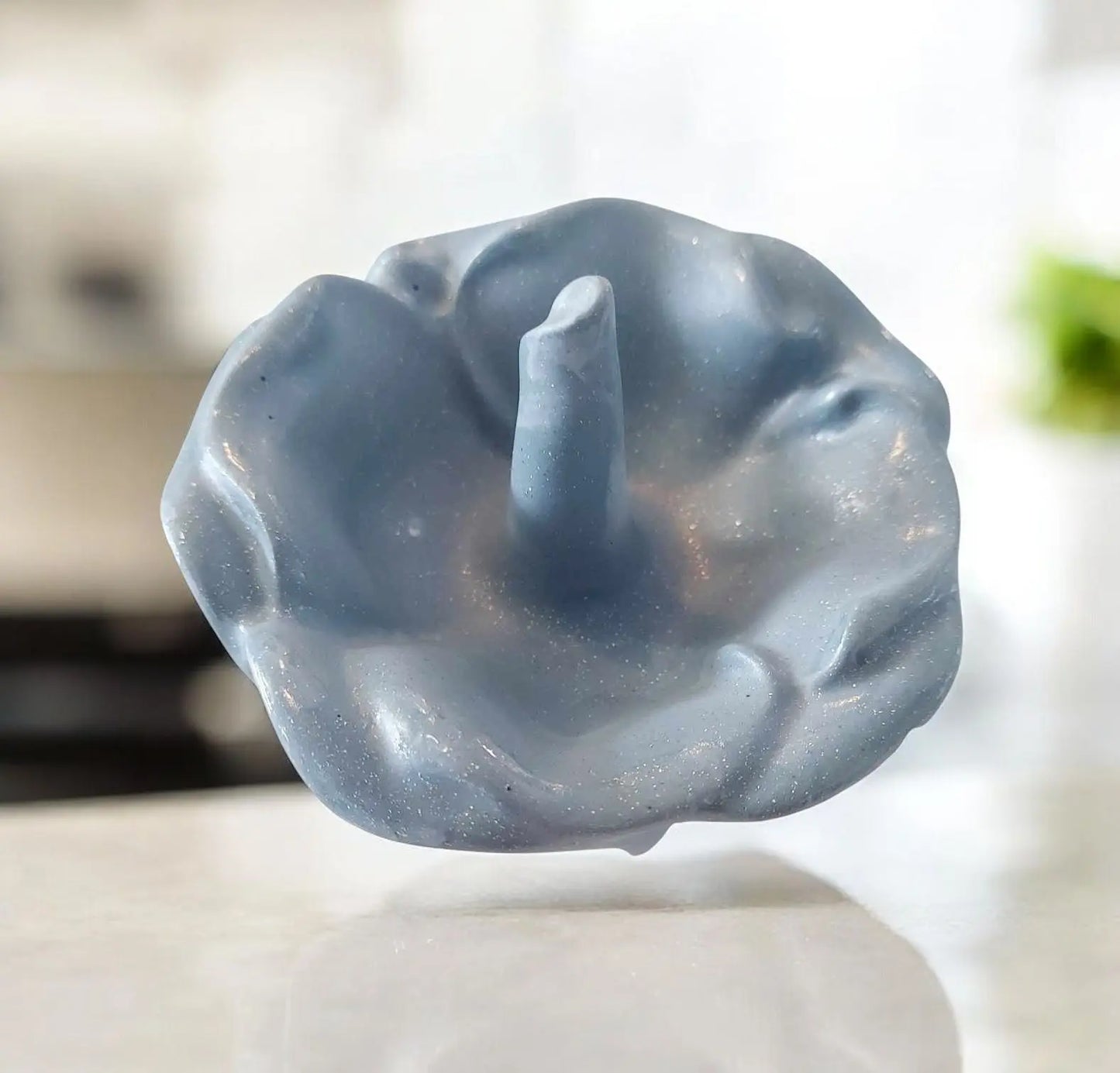 Marbled style Blue Teal ring dish resin accessories made by JVD - Image #5