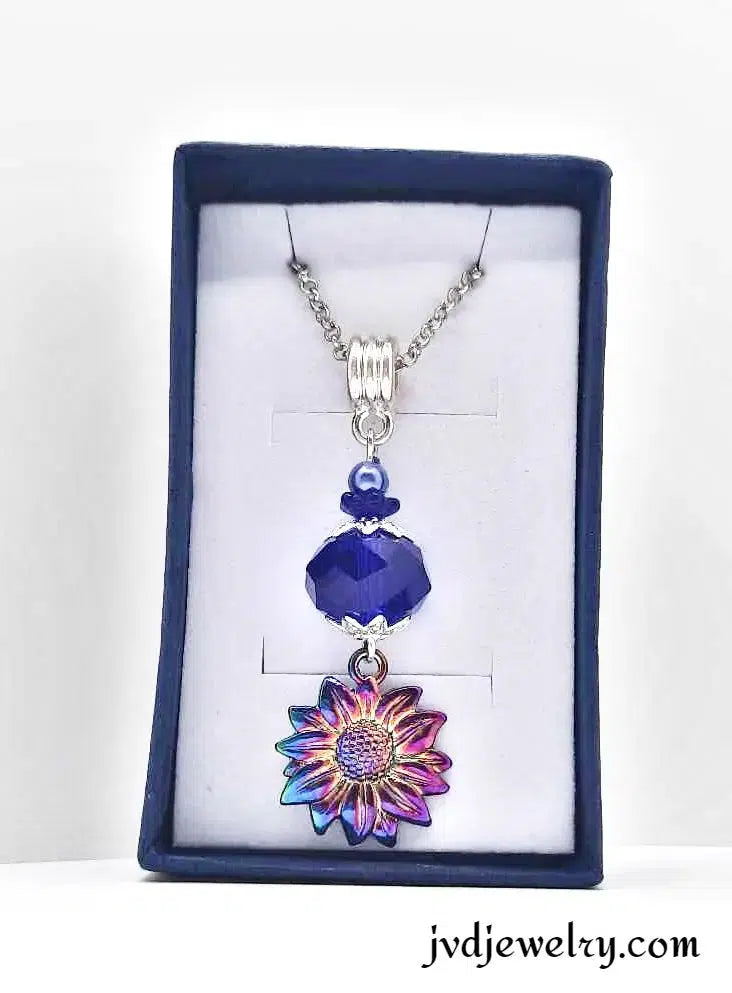 Ion Plating flower Necklace