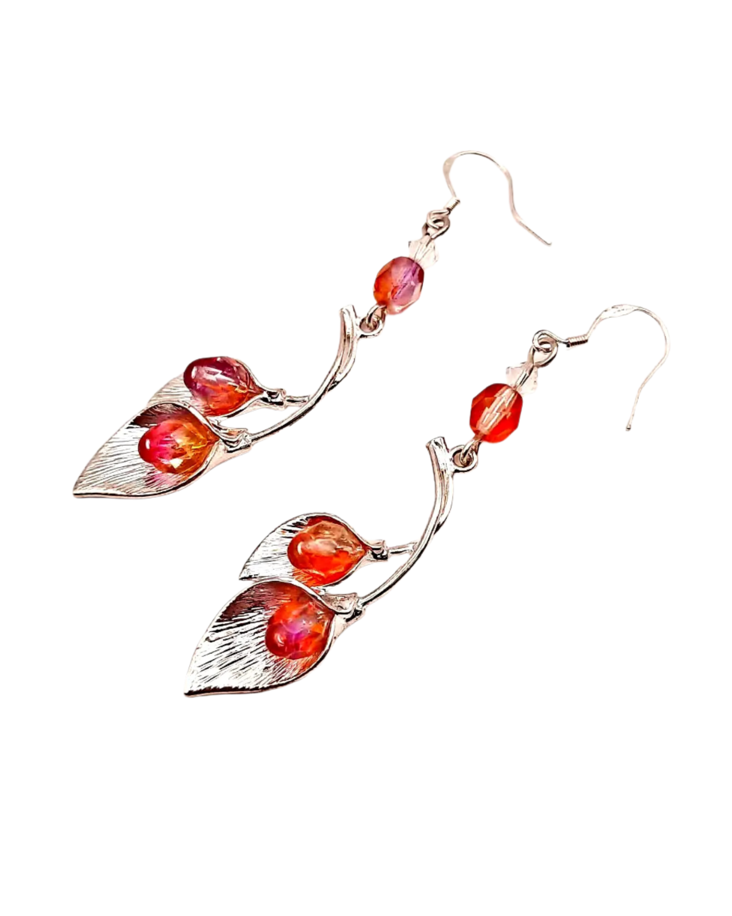 Cala Lily silver-plated earrings sterling ear hooks