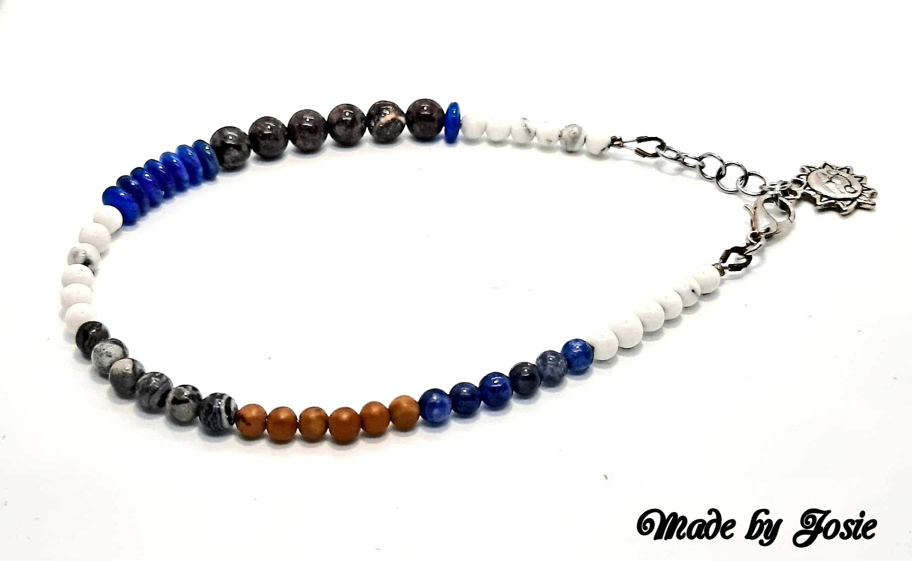 Mini gemstone Ankle Bracelet 8.75" to 11"