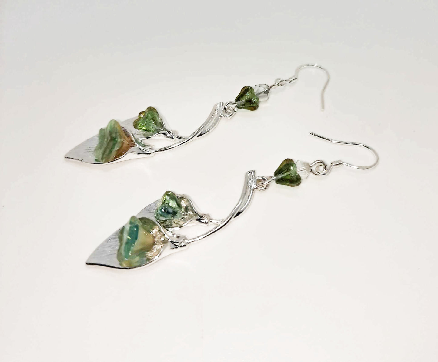 Cala Lily silver-plated earrings sterling ear hooks