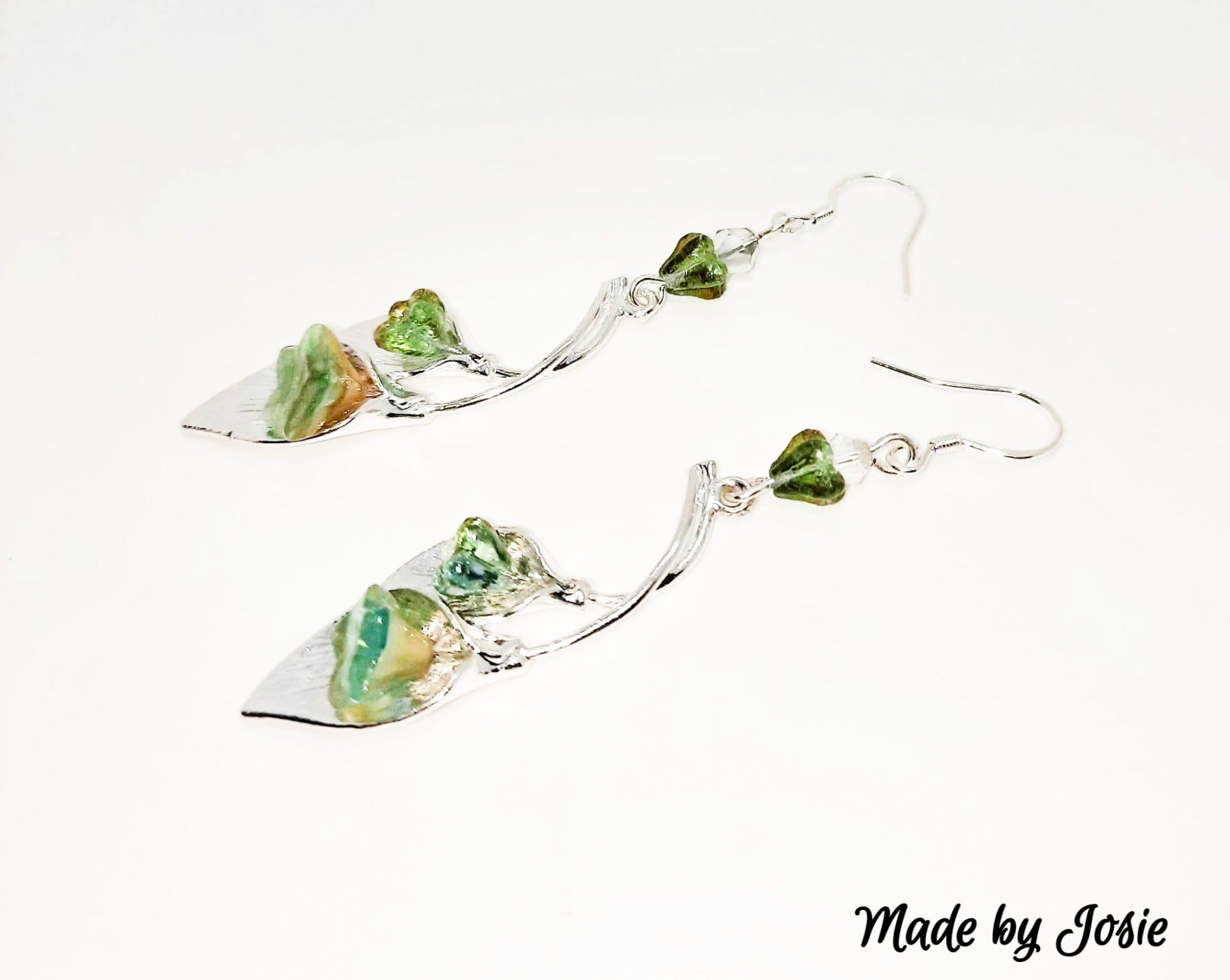 Cala Lily silver-plated earrings sterling ear hooks