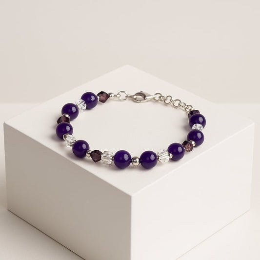 Purple Stone silver stone Bracelet Women