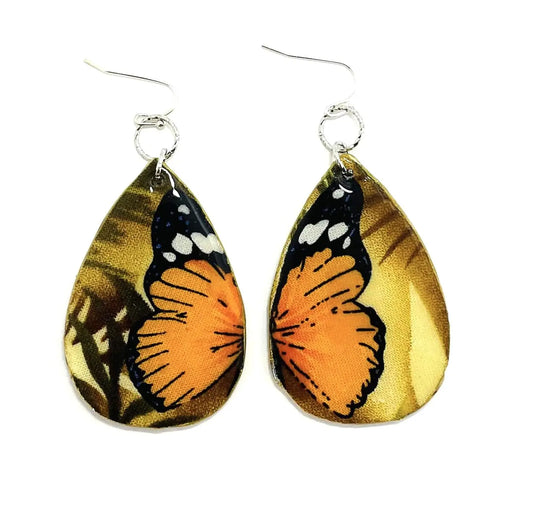 Reversible resined butterfly Earrings by Linda - Image #1