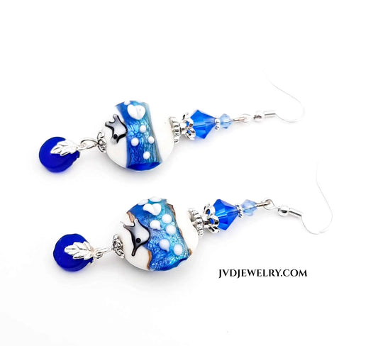 dolphin lampwork earrings - Image #1