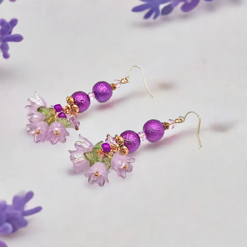 Bouquet de Fleur Earrings 2.5" - Image #2