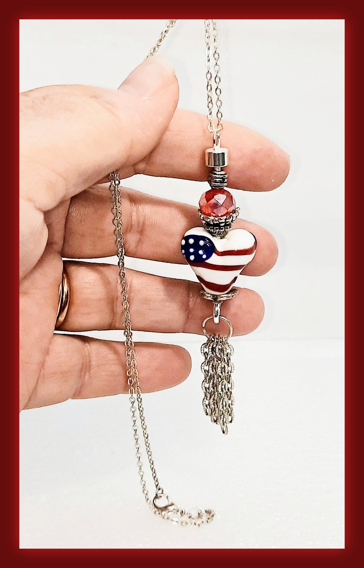 America fourth of July necklace