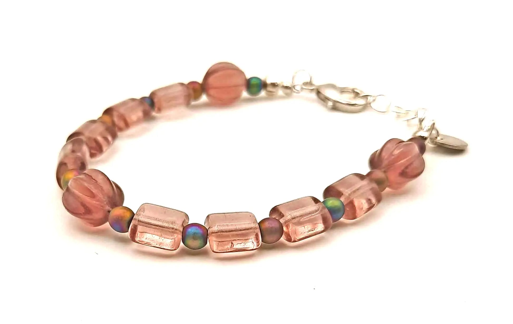 Purple glass bead bracelet - Image #2