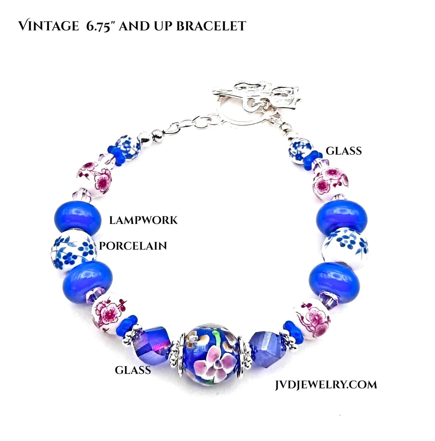 Vintage bracelet with porcelain beads - Image #2