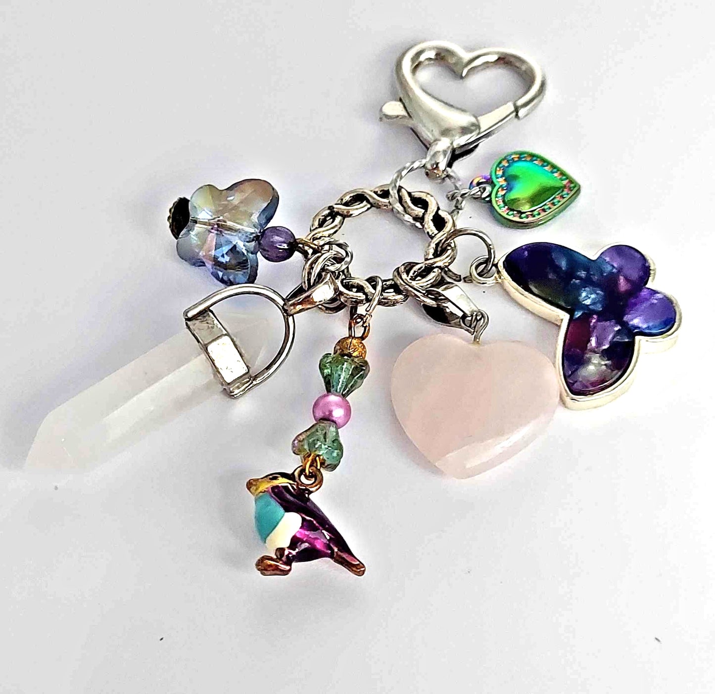 Heart butterfly purse charm accessories