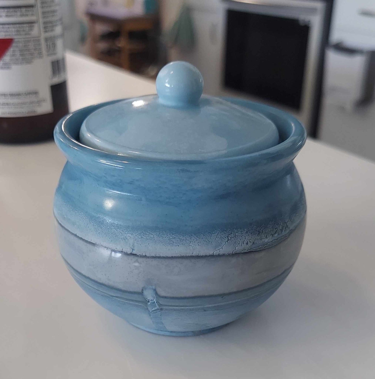 Handmade Resincrete Trinket Jar with Lid by JVD accessories