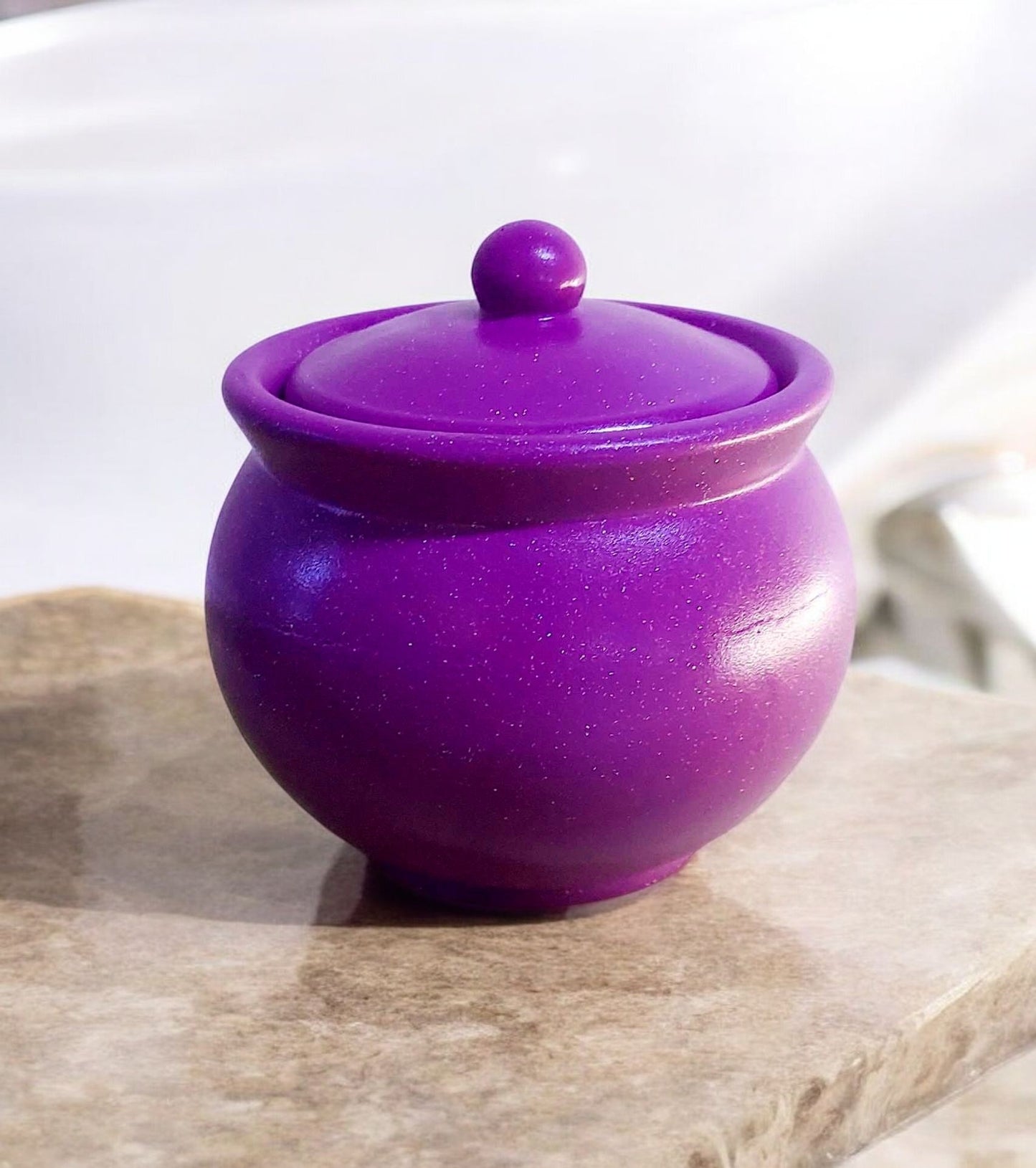 Handmade Resincrete Trinket Jar with Lid by JVD accessories