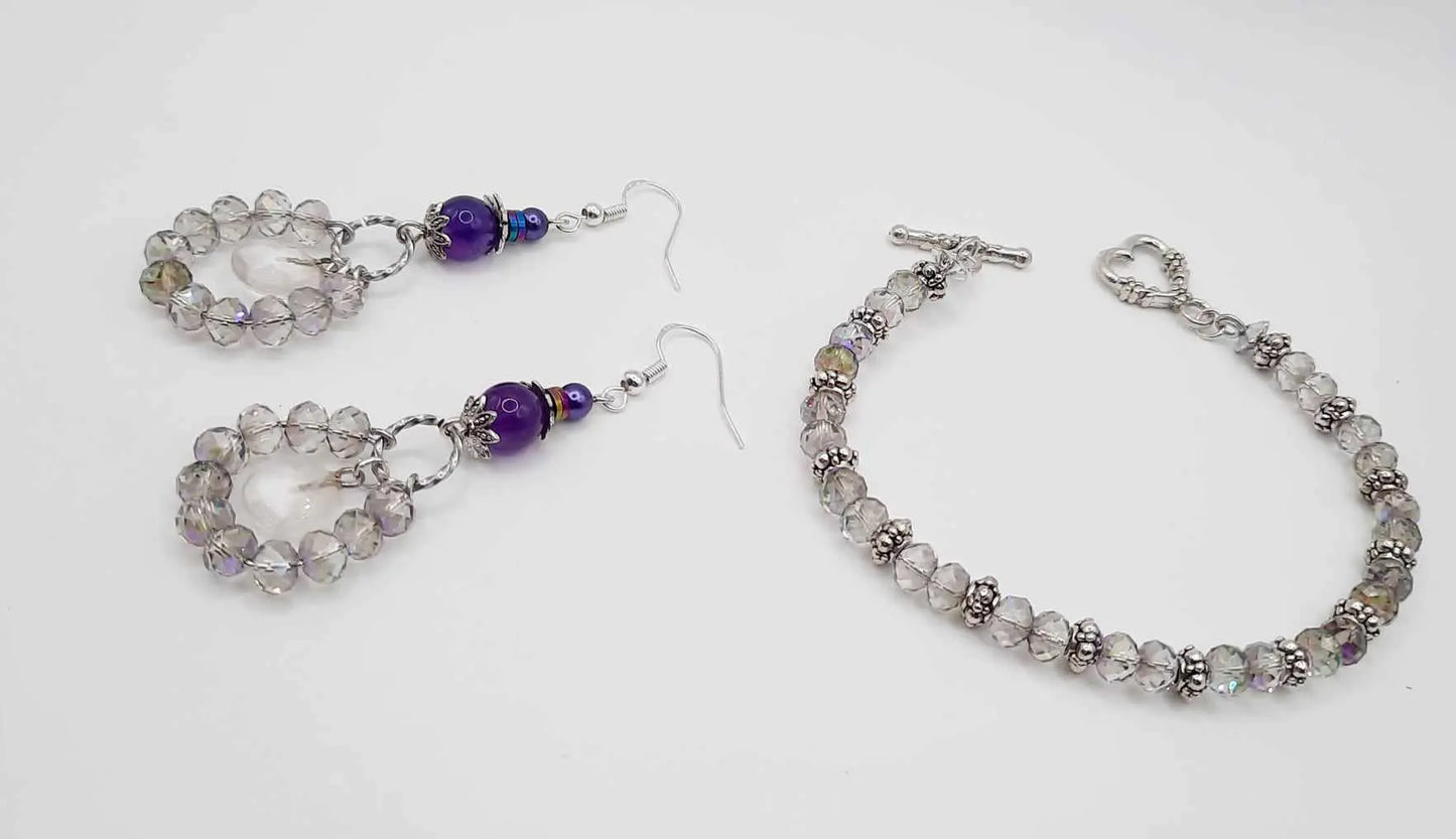 Iridescent glass beads Bracelet - Image #3