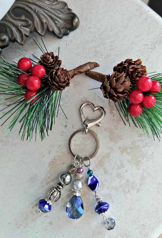 Purse charm key chain Accessories silver