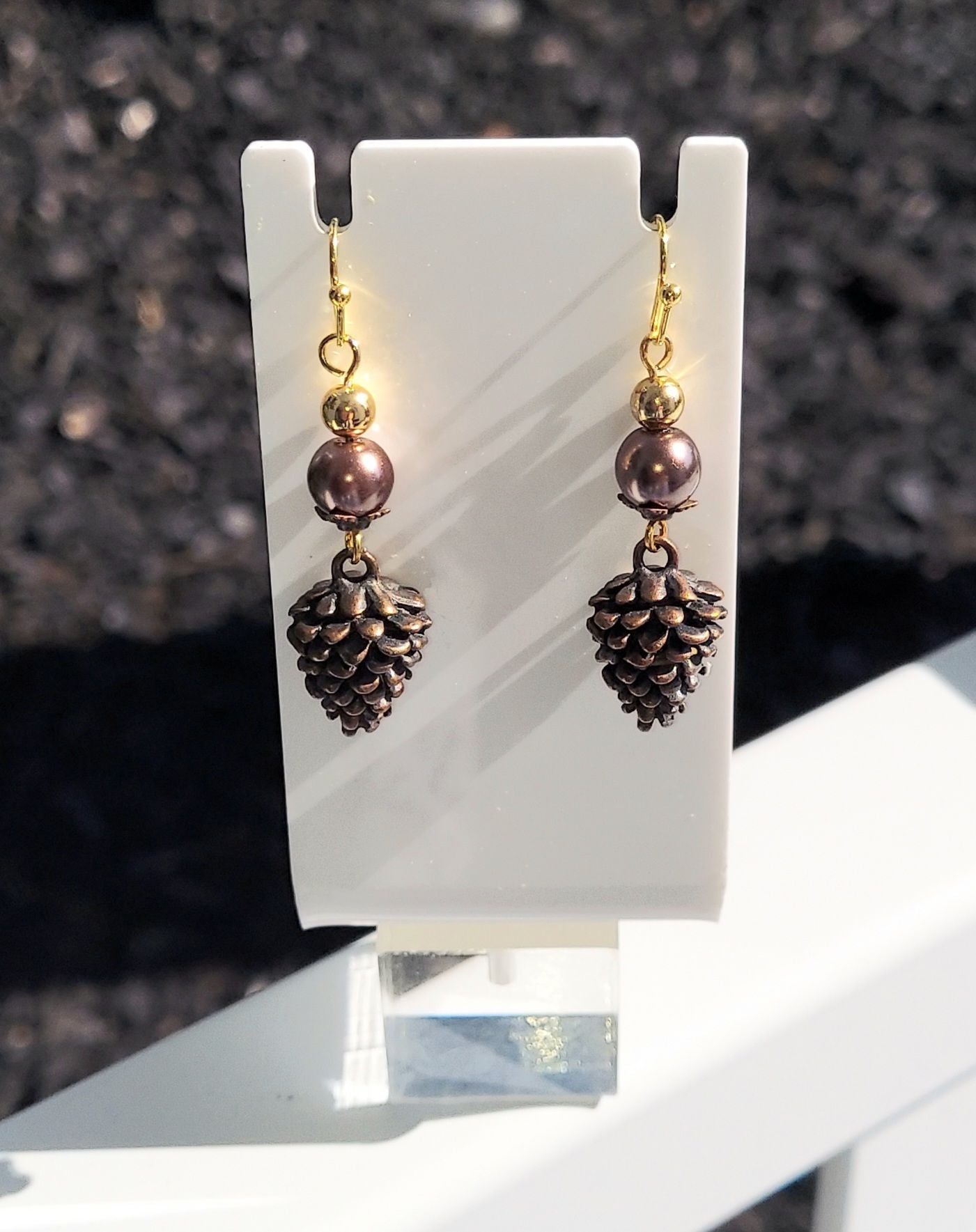 Pine cone 1.75" Earrings