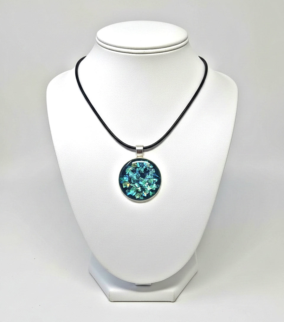 Handcrafted Glass Resin pendant Necklace