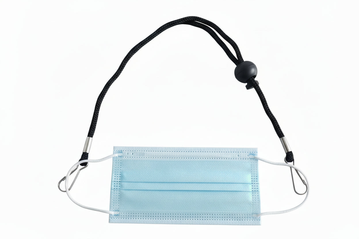 Black Adjustable Face mask Lanyard Deals