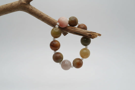 Natural Stone Bead Stretch Bracelet-Treasure Trove Deals