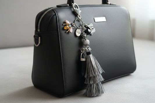 Purse Charm Tassel - Silver Plated Bag Charm Craft Supply bee