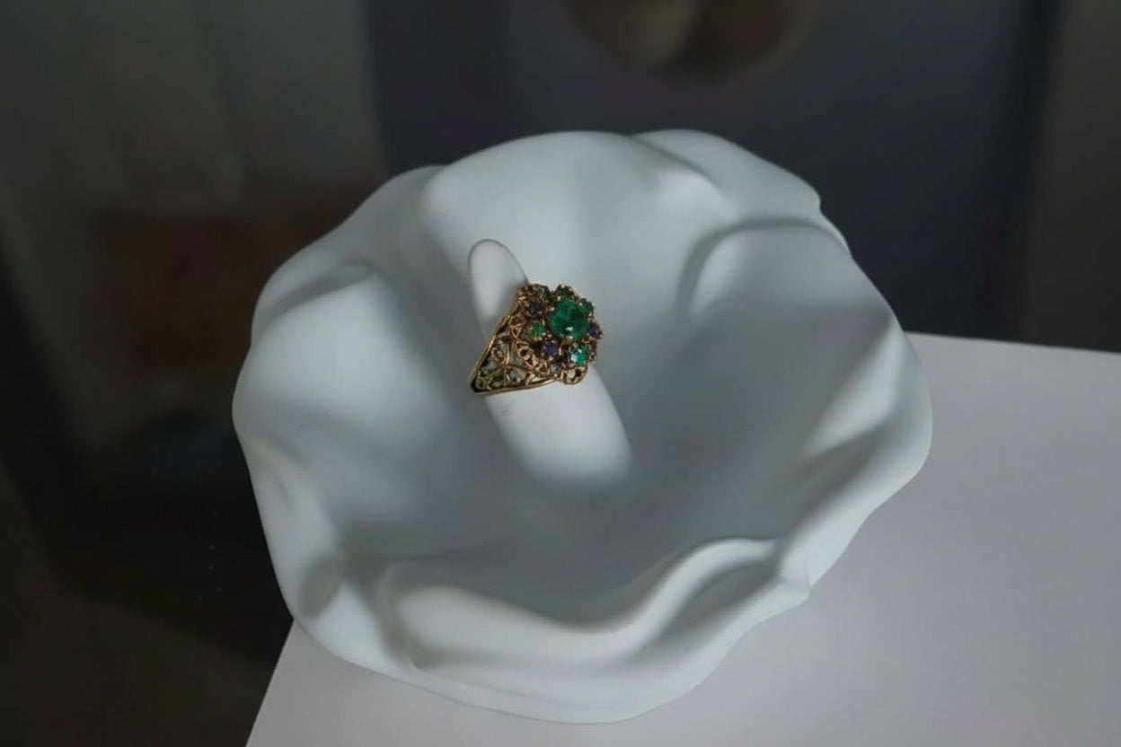 Baby Blue Resin Ring Dish Holder – Handmade Baby Blue | JVDesigner