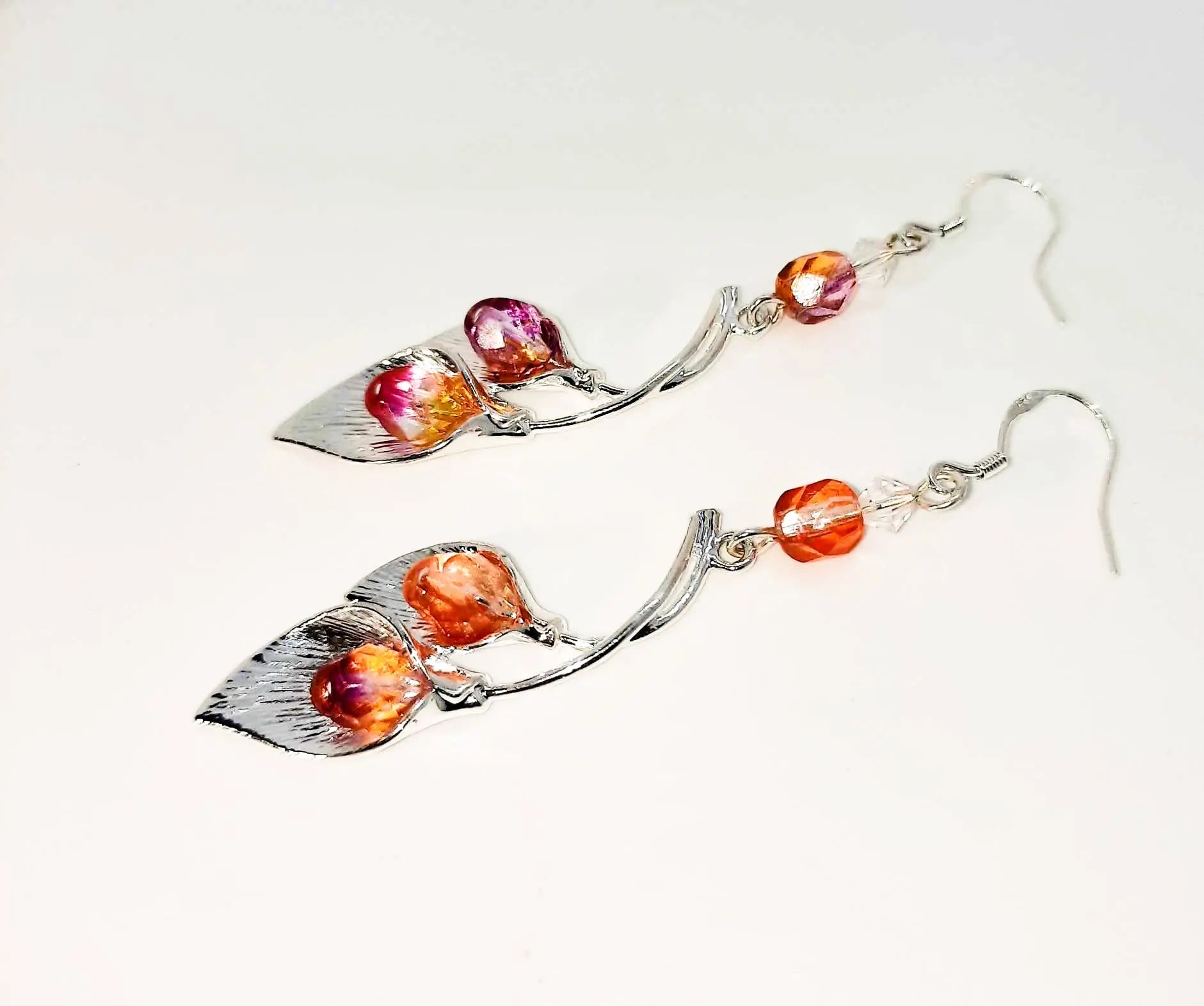 Cala Lily silver-plated earrings - Image #2