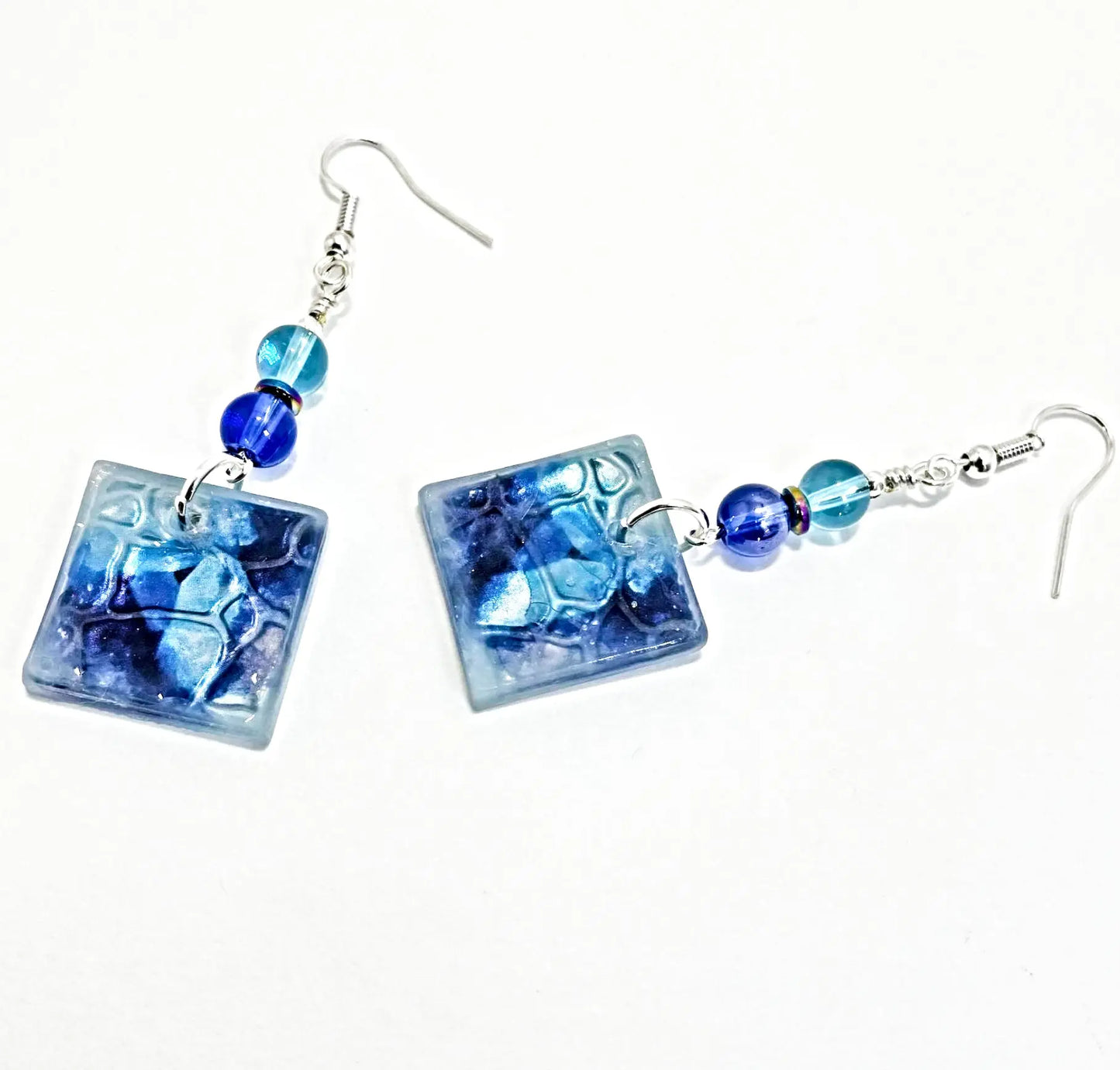 Blue swirl earrings - Image #3